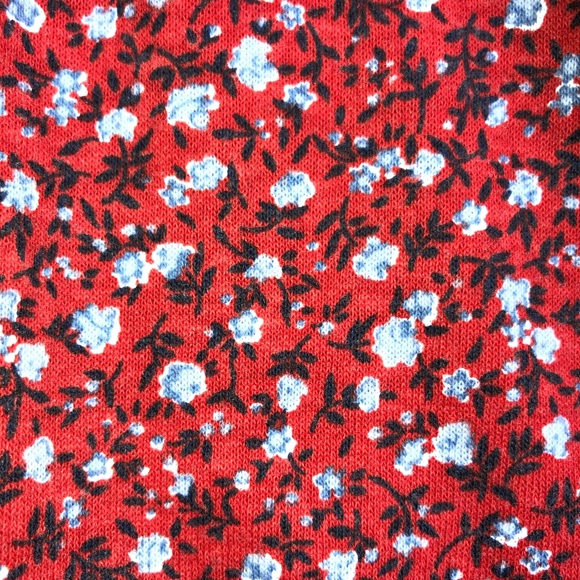 L.A. Chic Girls Vintage White/Red/Black Floral Summer Pucker Dress Size Large - Picture 4 of 12